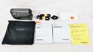 T1810 unused goods SONY Sony FM/AM radio ICF-B300 sun light & hand turning charge radio for emergency. pipe attaching mobile telephone charge LED light disaster prevention radio 