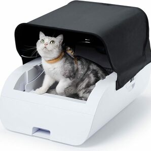猫 自動トイレ 猫トイレ 内蔵バッテリー付き 飛散防止 超大型空間 日本語説明書付き 安全センサー
