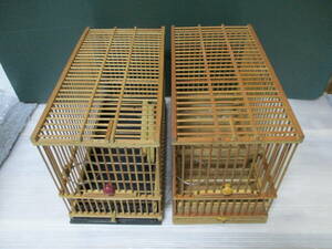  cheap postage * postage 80 size * bamboo skill bird cage mejiro bamboo made bird . bird . bird basket 2 piece 