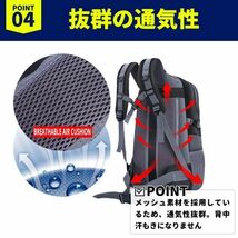 リュックサック リュック バックパック デイバック メンズ レディース 大容量 軽量 防水 登山 山登 トレッキング スポーツ アウトドア 防災_画像5