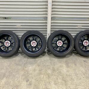 OZレーシング MSW 17インチ 7.5J ET48 PCD 112 5H ＆ TOYO PROXES CF2 225/45R17 4本セット ブラック 良品 タイヤ溝5分以上！の画像6