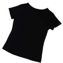 2枚セット M ラウンドネック 半袖 デザイン Tシャツ 黒 白 シンプル 美スタイル 無地 新品_画像6