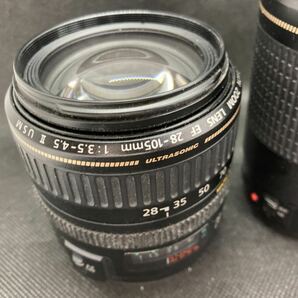 CANON キャノン ZOOM LENS EF 28-105mm 1:3.5-4.5 II USM ZOOM LENS EF 75-300mm 1:4-5.6 II ×2 ※動作未確認 中古 レンズ 3点 おまとめの画像2