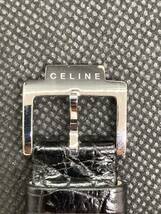 未使用【1円〜】CELINE セリーヌ 腕時計 メンズ ブラック文字盤 ゴールド 30M/100FT ラウンドフェイス_画像5