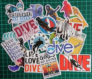 スキューバダイビング”ステッカー集#SCUBA DIVING Stiker×20枚セット：Special Price！送料込み299円