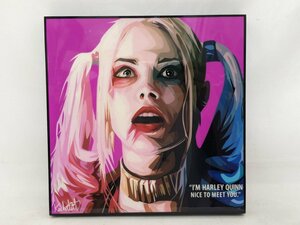 ポップアートパネル ハーレークイーン スーサイドスクワッド 「I'M HARLEY QUINN NICE TO MEET YOU」 26×26cm