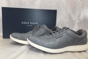 COLE HAAN コールハーン レザースニーカー 革 シューズ サイズ9.5 グレー系 箱付き