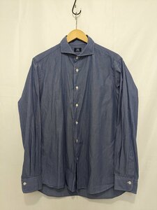 MAKER'S SHIRT KAMAKURA 鎌倉シャツ Casual 134 ストライプ長袖ボタンシャツ サイズ：XL カラー：ブルー