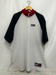 TOMMY HILFIGER 90's トミーヒルフィガー メッシュ 半袖 トラックジャケット ジャージ サイズXL トリコロール