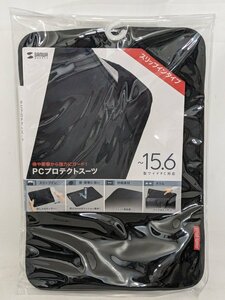 【未使用品】SANWA SUPPLY サンワサプライ PCプロテクトスーツ 15.6型ワイド対応 IN-WETSL15BK カラー：ブラック