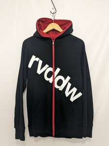 reversal rvddw リバーサル ロゴプリントジップアップパーカー rv17aw013 サイズ：L カラー：ブラック