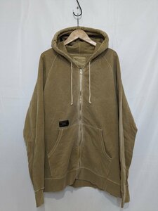 WTAPS ダブルタップス ウォッシュ加工ジップアップパーカー 131ATDT-CSM03 サイズ：3 カラー：キャメル