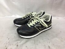 New Balance ニューバランス スムースレザー 574 ローカットスニーカー ML574LPK サイズ：28cm カラー：ブラック メンズ_画像1