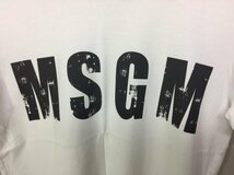MSGM エムエスジーエム イタリア製 ロゴプリント Tシャツ サイズ：S カラー：ホワイト レディース_画像3