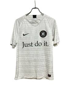 NIKE DRI FIT メンズ S JUST DO IT スウォッシュ ロゴ 総柄 半袖 ゲームシャツ ユニフォーム / ナイキ サッカー フットサル