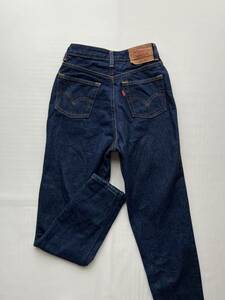 ★日本製 濃紺 90s Levi's レディース W24相当 626 ハイウエスト テーパード デニムパンツ ジーンズ / ヴィンテージ オールド リーバイス