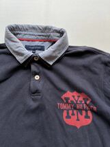 TOMMY HILFIGER メンズ 2XL ビッグサイズ レイヤード風 半袖 ポロシャツ / トミーヒルフィガー ネイビー 紺色_画像3