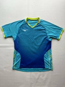 MIZUNO メンズ S 青 ブルー JTTA 卓球 プラクティスシャツ / ミズノ スポーツ トレーニング Tシャツ トップス