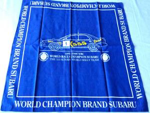 スバル ハンカチ バンダナ WORLD CHAMPION BRAND SUBARU WRC ５５５　販促品 