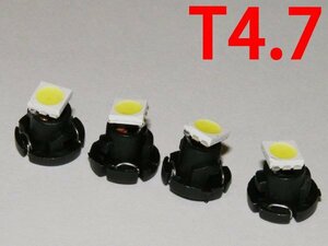 T4.7 ウエッジ３LED相当３チップ１連SMD LED/白/4個 [0-31]　