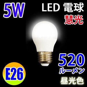 LED電球 E26 消費5W 520LM 昼光色 SL-5WZ-D