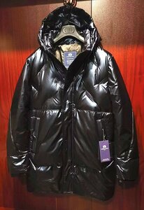  highest peak * regular price 18 ten thousand * Italy * Rome departure *ROBERT CAVANI/ro belt cover ni* with a hood * super protection against cold * mountain climbing * Goose down jacket * Italy 46/ navy blue 