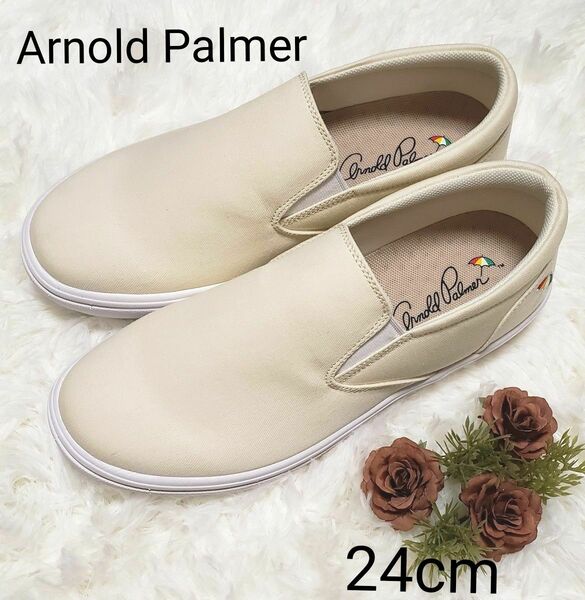 【新品】アーノルドパーマー スリッポン ホワイト AL0861 靴 24cm