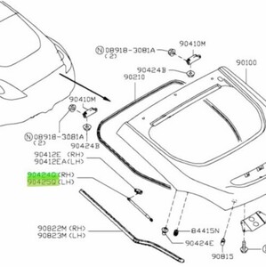 ★超希少 左右セット 未使用 純正 日産 ステイ アッセンブリー バック ドア Nissan 370Z Z34 FairladyZ フェアレディZ Z34 2008/12-2011/10