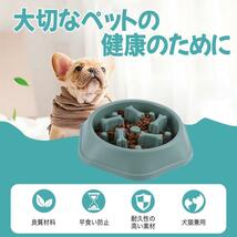 【在庫処分価格】早食い防止ペットボウル フードボウル ブルー_画像2