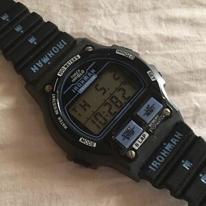 希少☆TIMEX IRONMAN TRIATHLON 8LAP INDIGLO クリントン 初期 ブルー タイメックス アイアンマン ヴィンテージ メンズ デジタル 腕時計の画像3