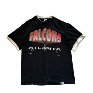 【USA製】 90s SALEM セーラム 半袖Tシャツ Tee メンズ M 黒/ブラック NFL アトランタ・ファルコンズ アメリカ製 コットン ビンテージ 古着