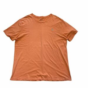 【POLO RALPH LAUREN】 ポロラルフローレン 半袖Tシャツ Tee メンズ XL オレンジ ワンポイント 刺繍 ポニー クルーネック コットン 古着