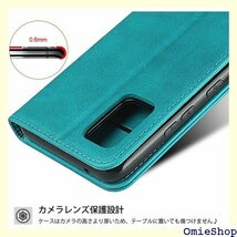 A51 5g galaxy ケース 手帳型 Galax ード入れ スタンド機能 落ち着いた色 レトロ ターコイズ 89_画像7