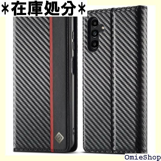 ZTOFERA Samsung Galaxy S24 耐久性 便利 炭素繊維テクスチャ スマホケース 赤い縦線 1503