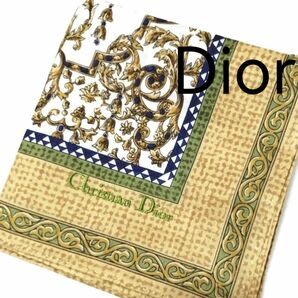 Christian Dior クリスチャン・ディオール　ハンカチ　ロゴ刺繍　