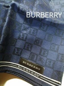 BURBERRY　 バーバリー　ハンカチ　ロゴとホースマーク織り生地　高級感　(新品シール付)