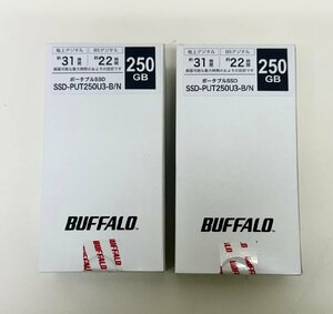 【86】未開封品 BUFFALO 3箱セット バッファロー SSD-PUT250U3-B/N ポータブルSSD 250GB ③