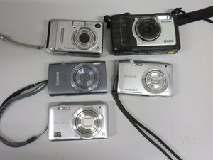 [31]1 jpy ~ digital camera compact camera 5 pcs. set summarize breaking thing operation not yet verification present condition goods junk 