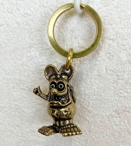 新品　ラットフィンク　真鍮キーホルダー　RatFink