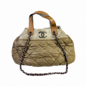 CHANEL シャネル マトラッセ ２wayハンドバッグ ラムスキン ショルダーバッグ グレー A-2461