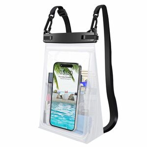 大型防水 スマホポーチ 防水ケース 最大8.5インチ IPX8防水 ドライバッグ 海水浴 プール 温泉 キャンプ アウトドア