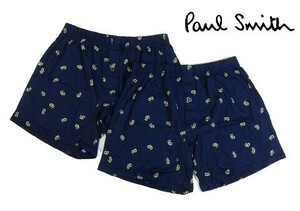 E日05427新品▼ ポールスミス ニット トランクス 2枚セット 【 M 】 マルチストライプ パンツ 下着 アンダーウエア Paul Smith ネイビー系