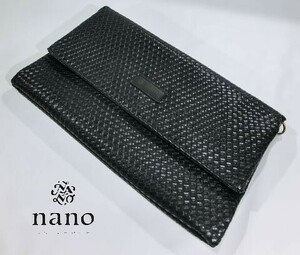 ※月101新品▼ ナノユニバース　2WAY使用　クラッチバッグ ＆ ショルダーバッグ　カバン　鞄　バッグ　nano・universe　ブラック系