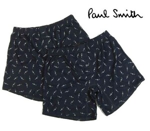 E土05607新品▼ ポールスミス ニット トランクス 2枚セット 【 M 】 マルチストライプ パンツ 下着 Paul Smith アンダーウエア 黒に近い紺