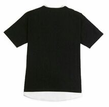 E土05396新品▼ ビームス BEAMS フェイクレイヤード 半袖カットソー 【 L 】 半袖Tシャツ 重ね着 Tシャツ ロンT ブラック系_画像2