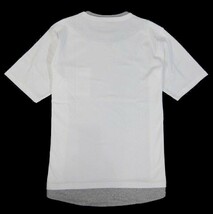 E日05435新品▼ ビームス BEAMS フェイクレイヤード 半袖カットソー 【 XL 】 半袖Tシャツ 重ね着 Tシャツ ホワイト系_画像2