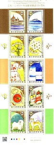 「日本ハンガリー外交関係開設150周年」の記念切手です