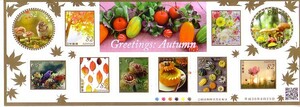 「Greetings：Autumn」の記念切手です