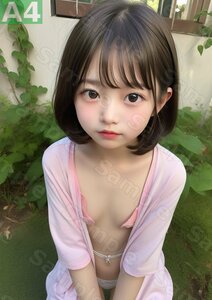 A4サイズ[B9403z] 実写風AIイラスト 超写実絵画風 美女 美少女 美人 グラビア 可愛い セクシー 童顔 巨乳 貧乳 匿名取引