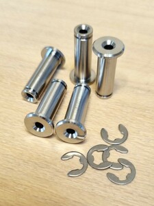 144-A-3*ge-ru Speed clutch pa-chi system lever pivot pin & clip set. clutch pa-chi system &ELABORATE! titanium bolt 